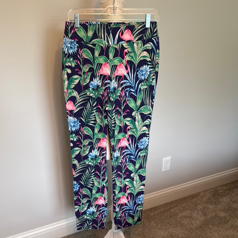 J. McLaughlin Multicolor Tropical Print Masie Pant